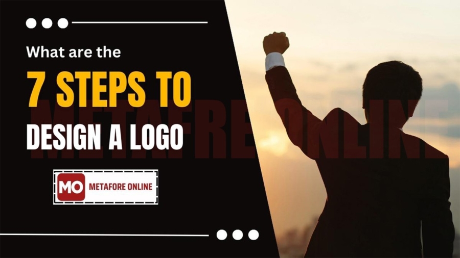 What are the 7 steps to design a logo?