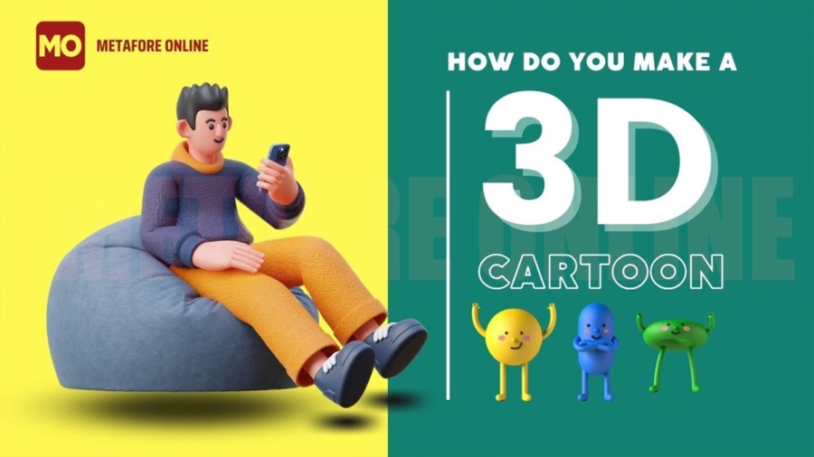 How do you make a 3D cartoon?